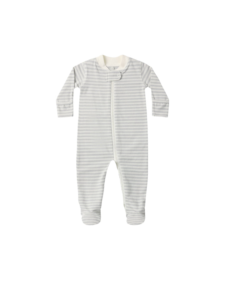 footie striped zip up - cloud