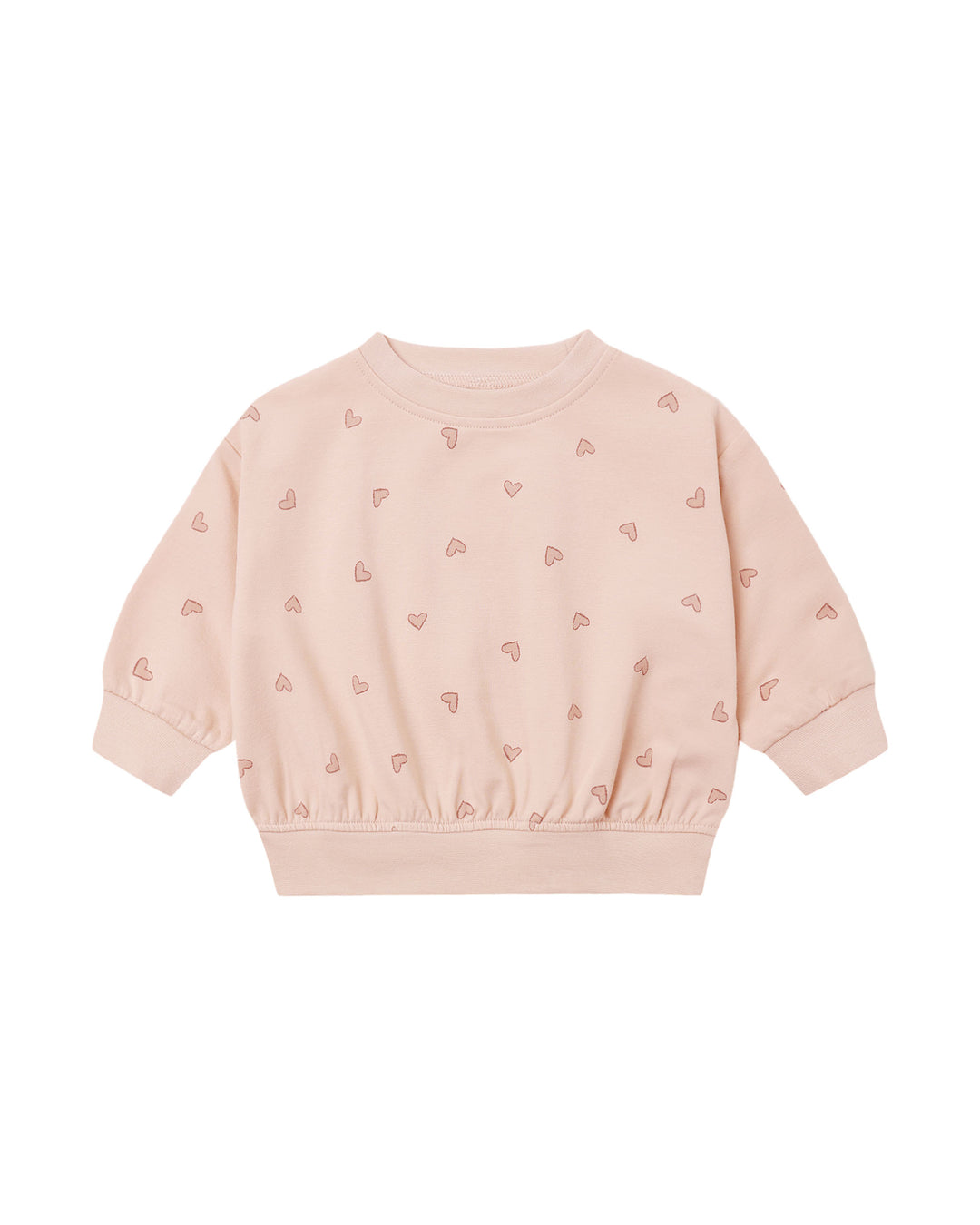 set outfit relaxed hearts sweatshirt and sweatpants - dusty rose