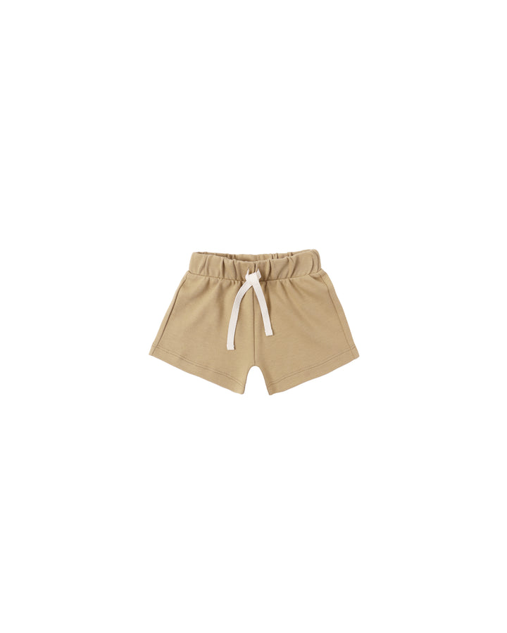 set outfit race car tee and play shorts - ivory/honey