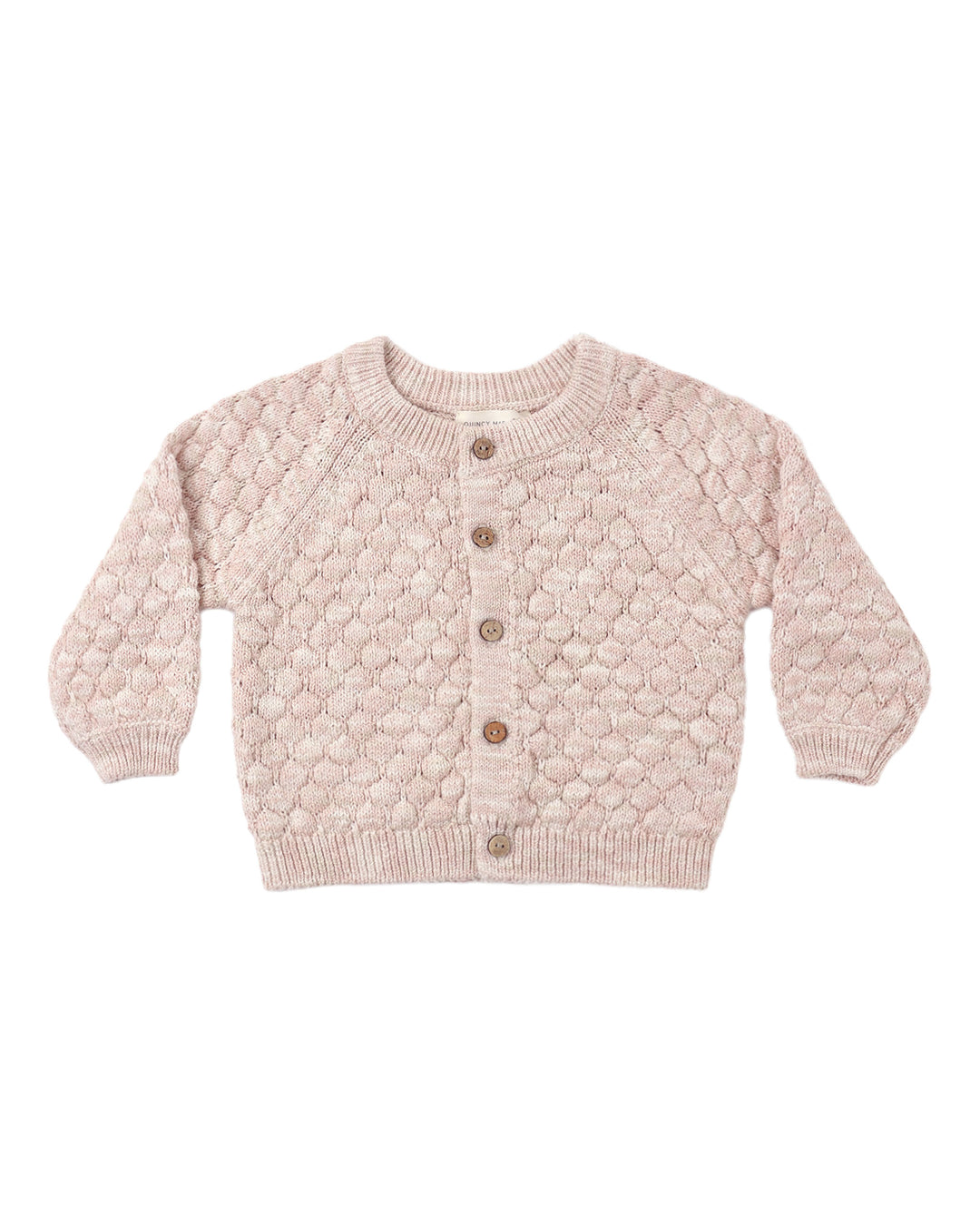 set outfit bubble knit cardigan and bloomers with bonnet - dusty rose
