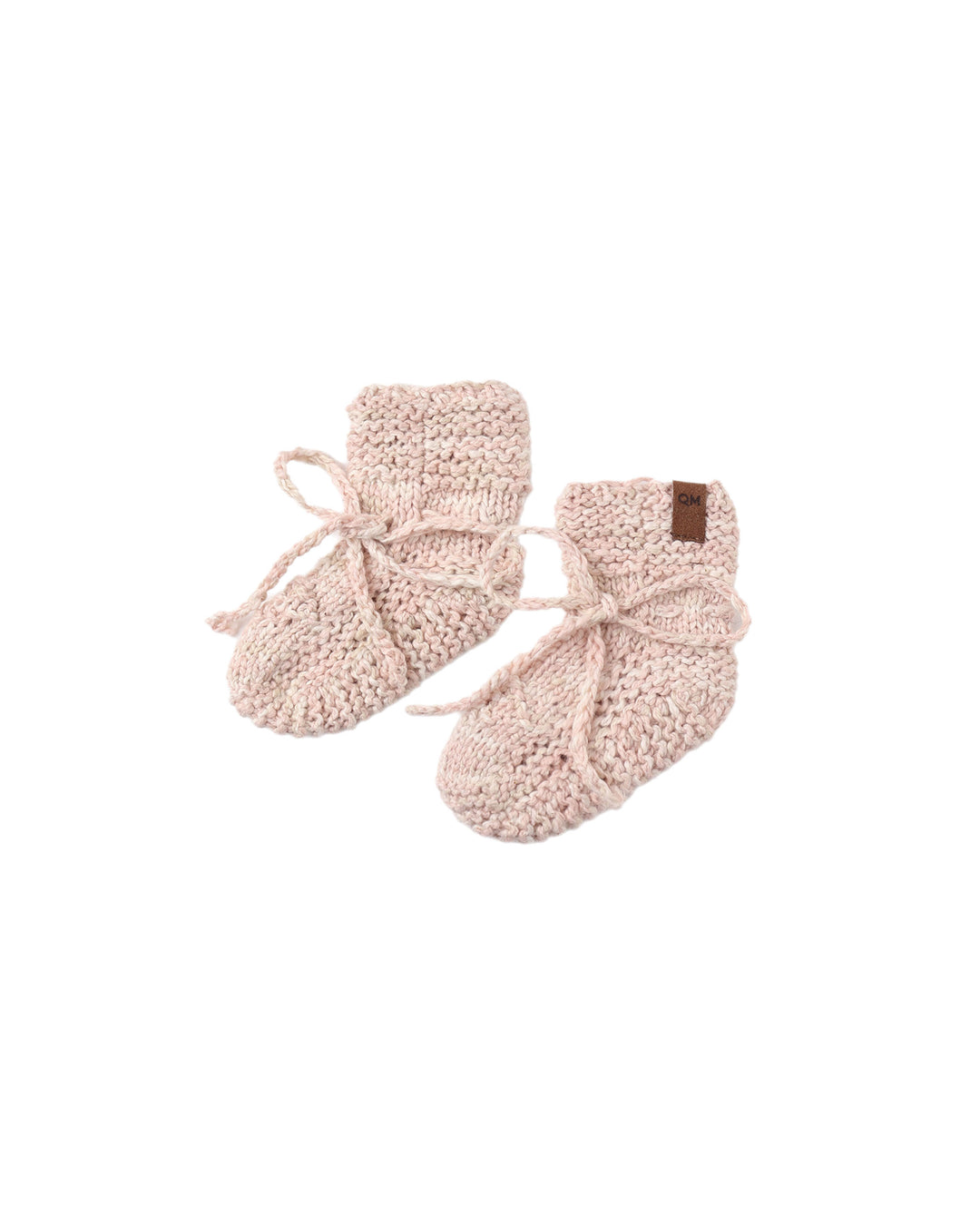 shoes knit booties - dusty rose