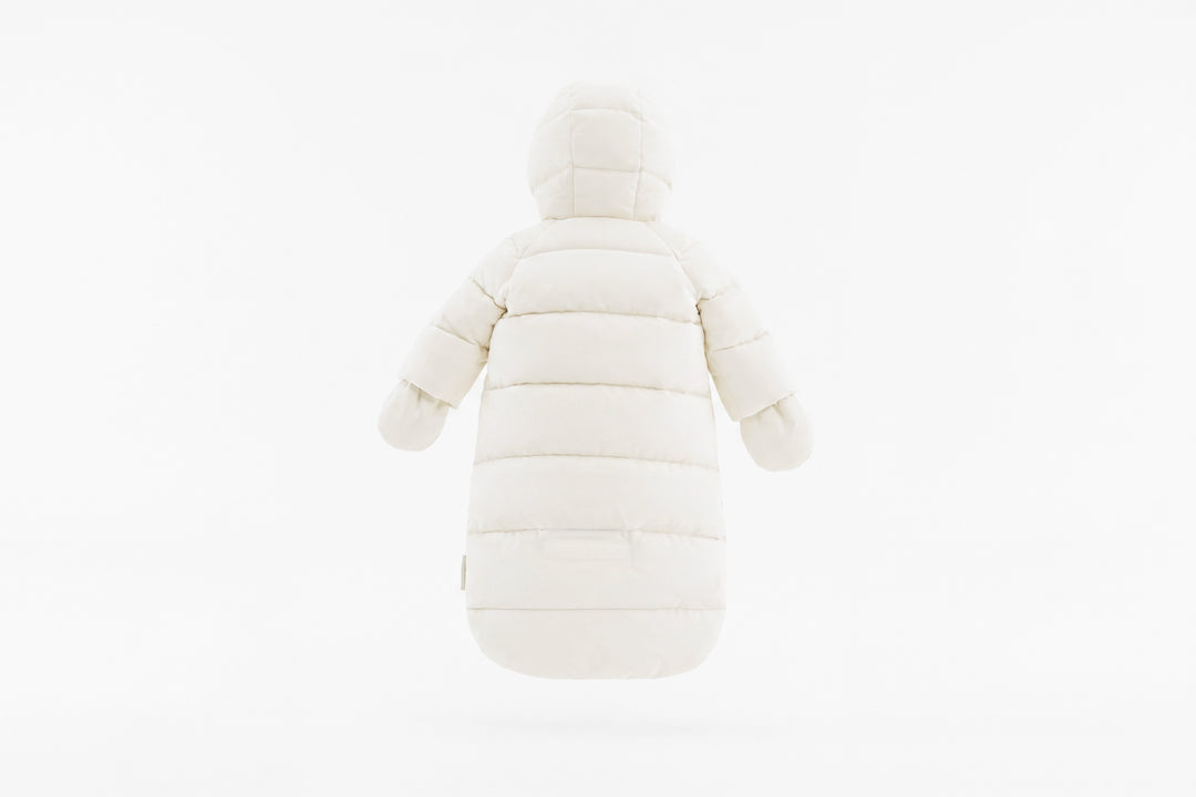 snowsuit sherpa wrap zipper with hood - cream