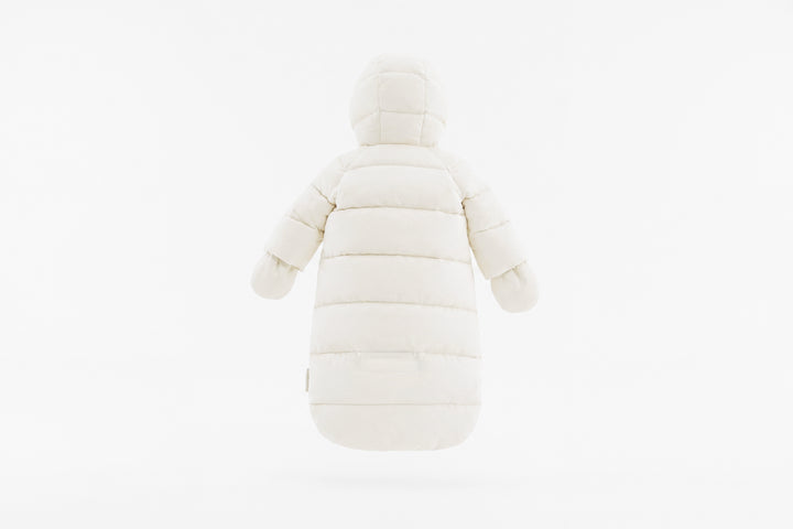 snowsuit sherpa wrap zipper with hood - cream