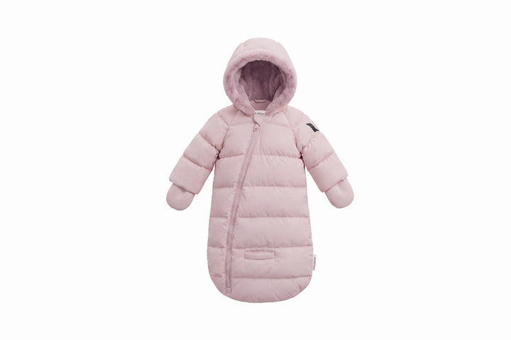 snowsuit sherpa wrap zipper with hood - pink