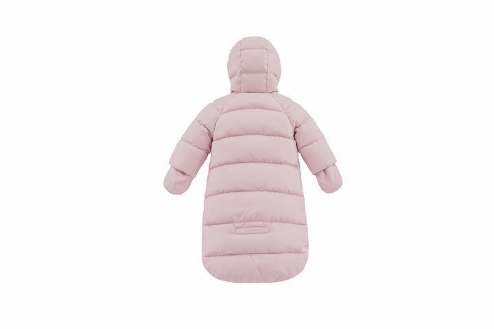snowsuit sherpa wrap zipper with hood - pink