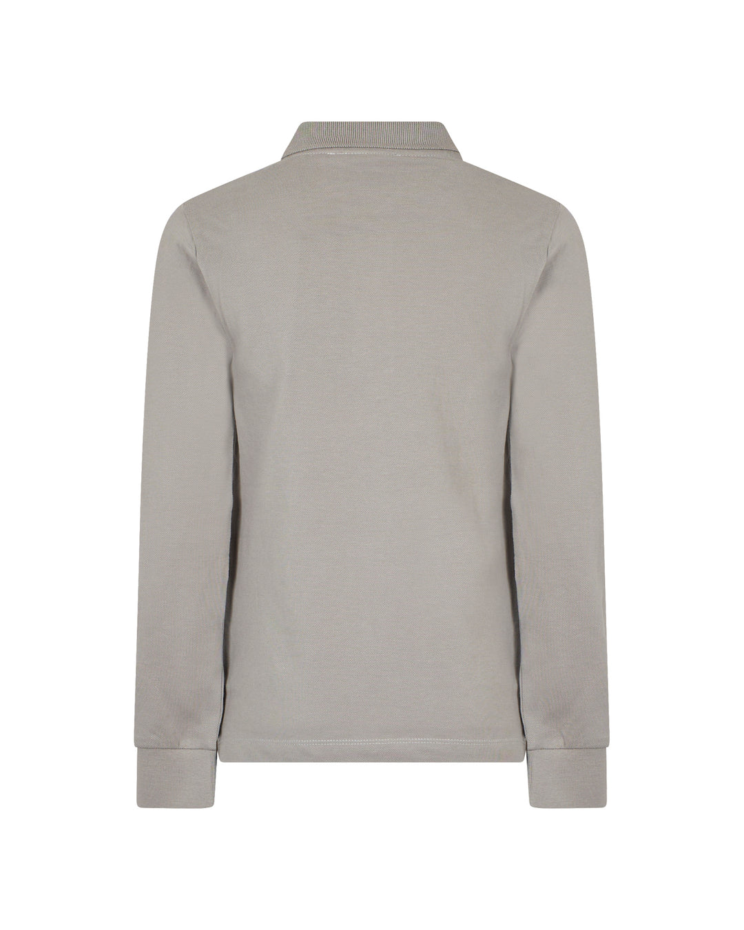 polo l/s logo emblem - grey melange