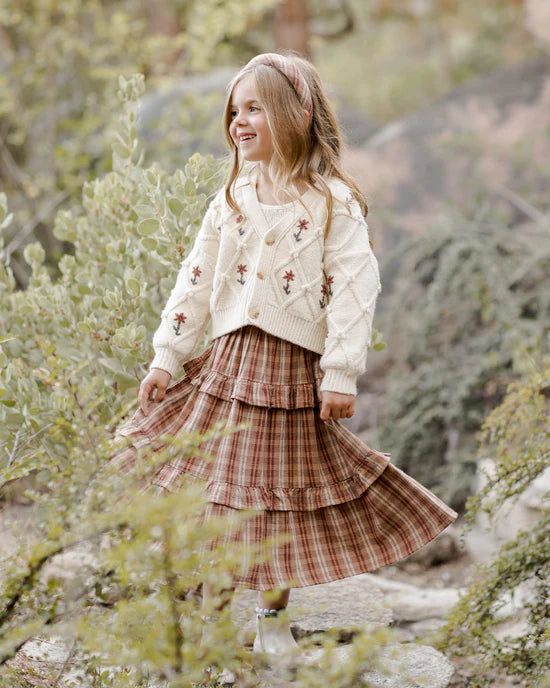 skirt plaid tiered - autumn