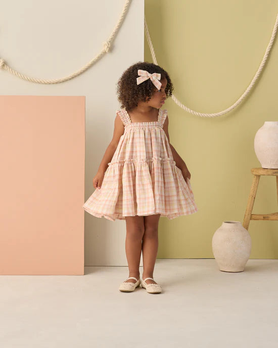dress summer plaid tiered jumper - plaid