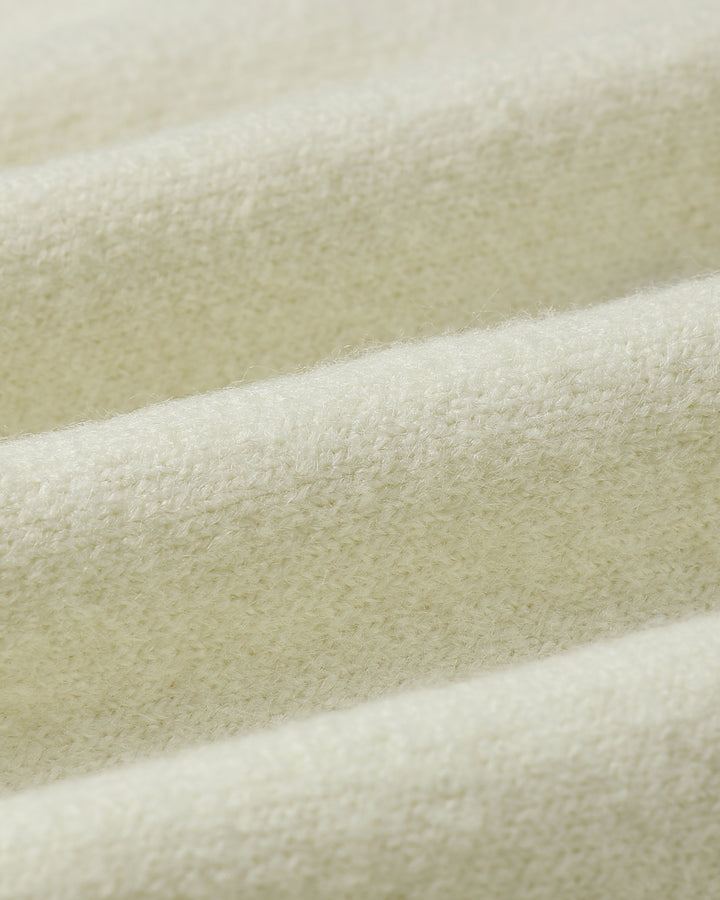 top l/s bow sweater - natural