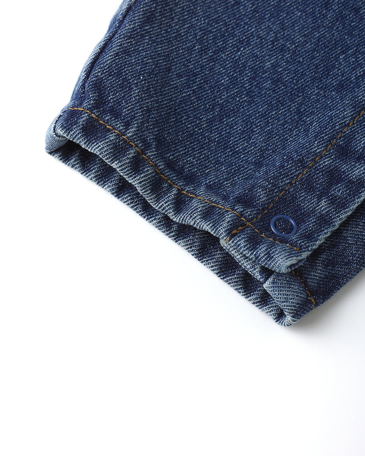 one piece l/s collared overalls denim - indigo
