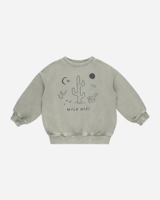 top l/s sweat cactus - laurel