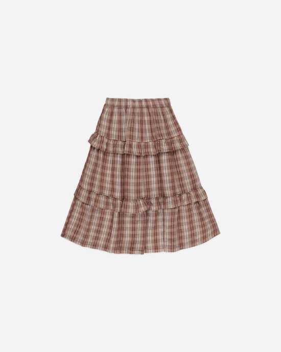 skirt plaid tiered - autumn