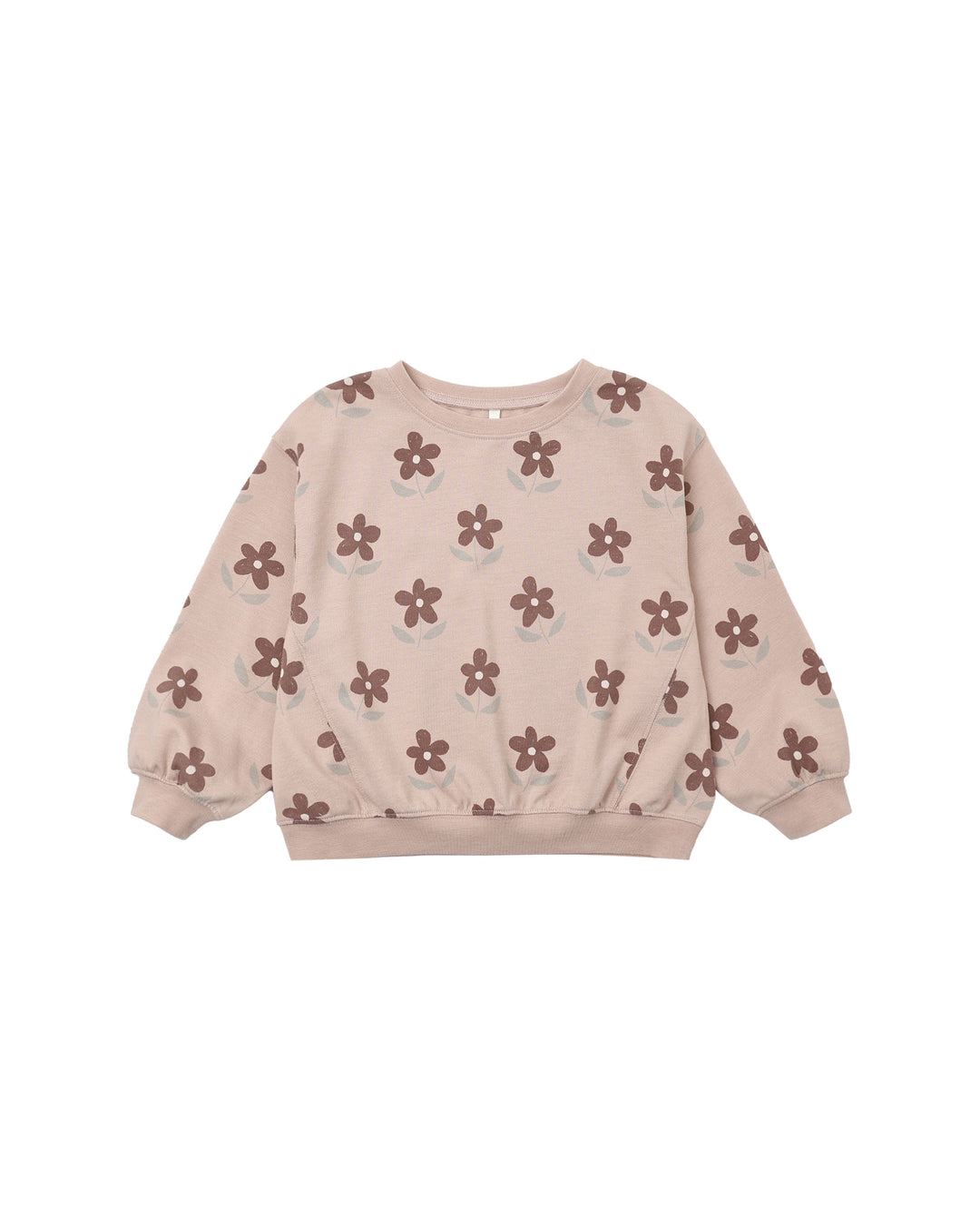 top l/s oversized daisy sweatshirt - rosewood
