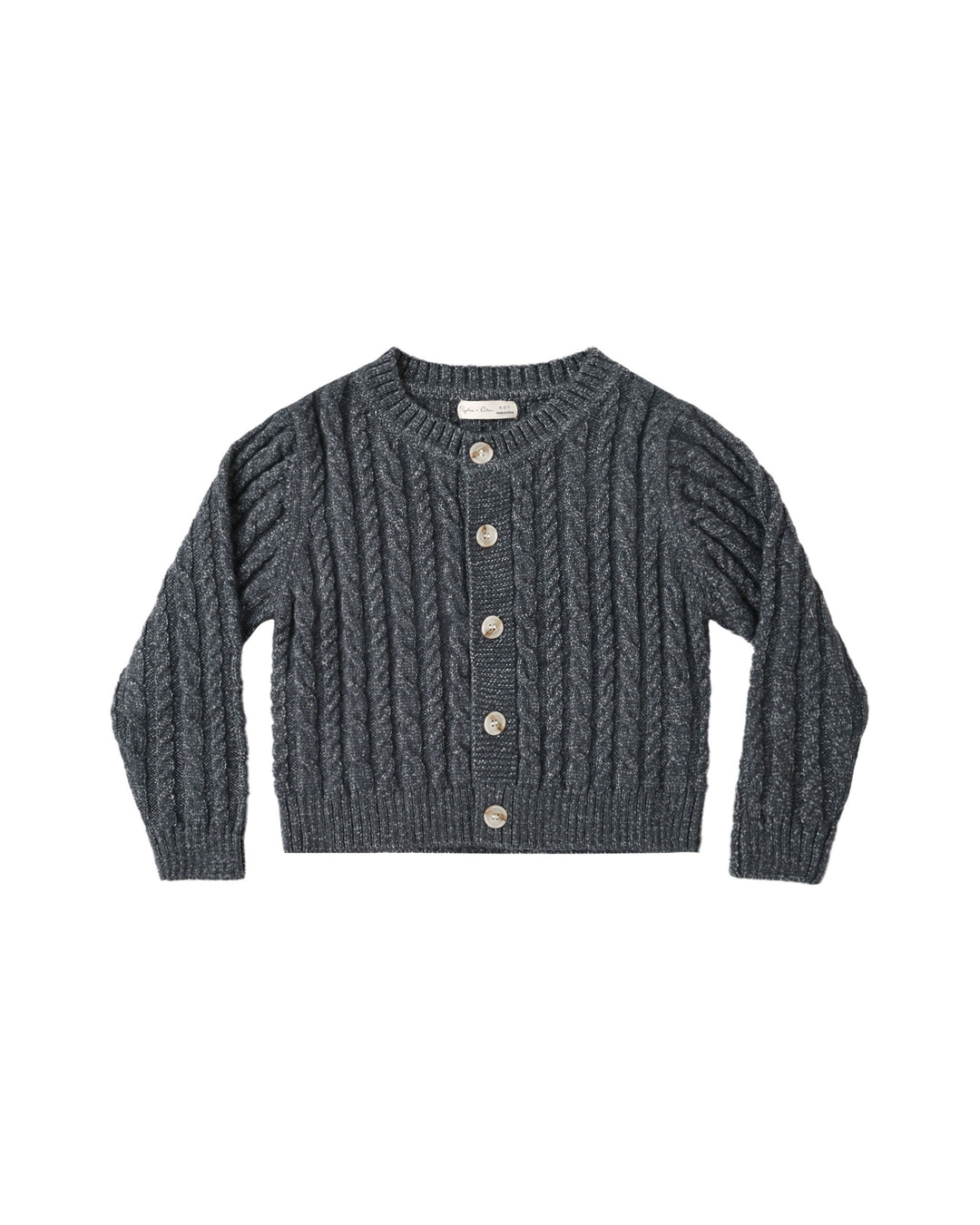cardigan heathered cable knit - midnight