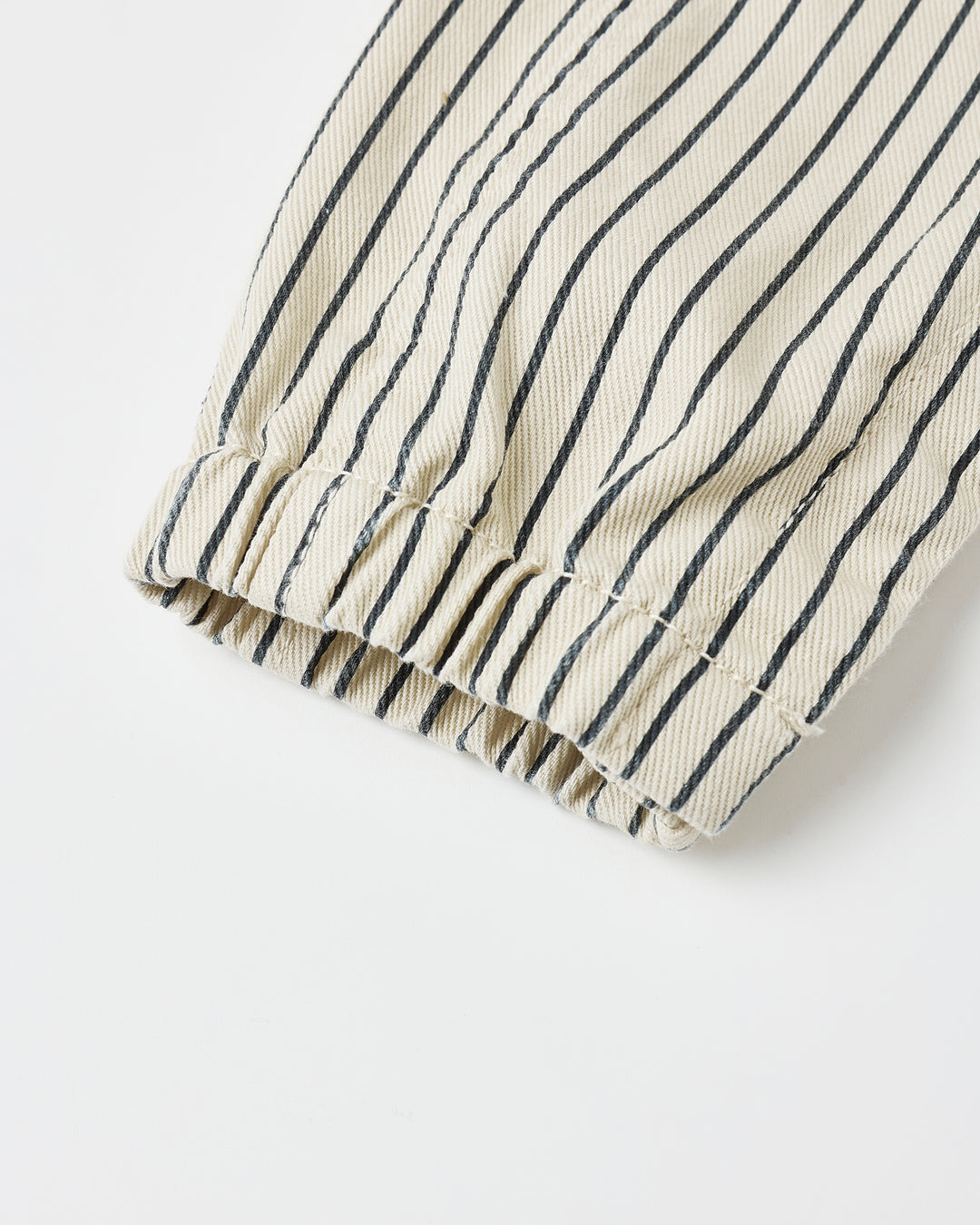 one piece pinstriped long overalls with side pockets - natural