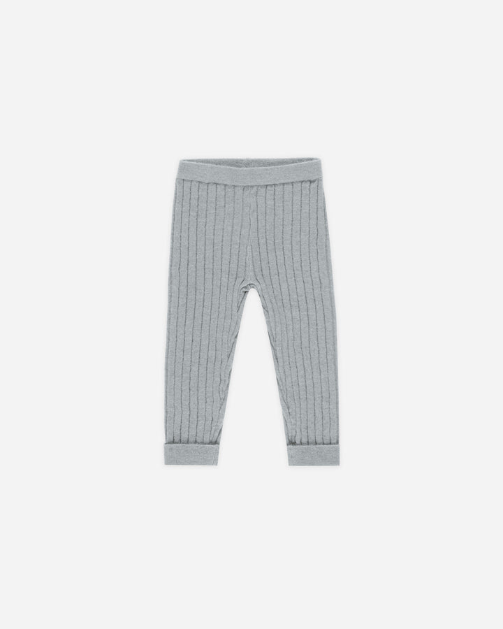 set outfit ribbed knit sweater and pants - blue