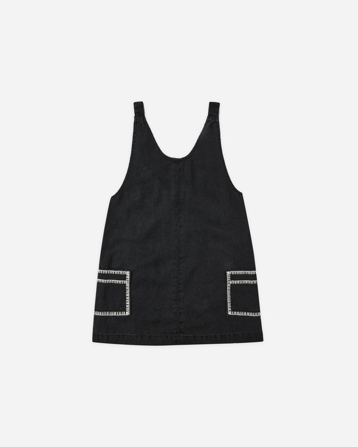 dress stitch pockets v jumper - black