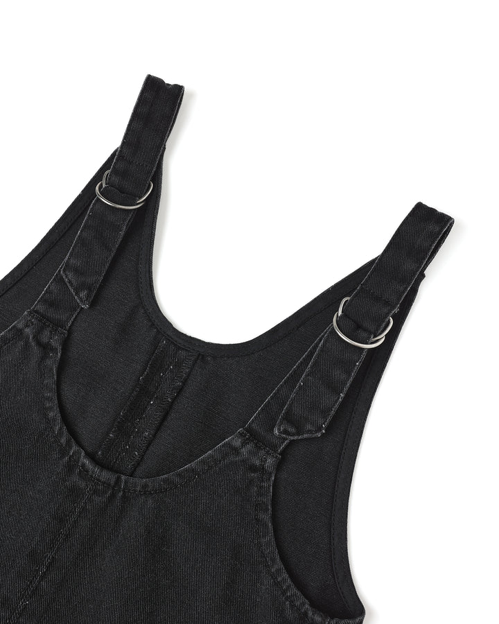 dress stitch pockets v jumper - black