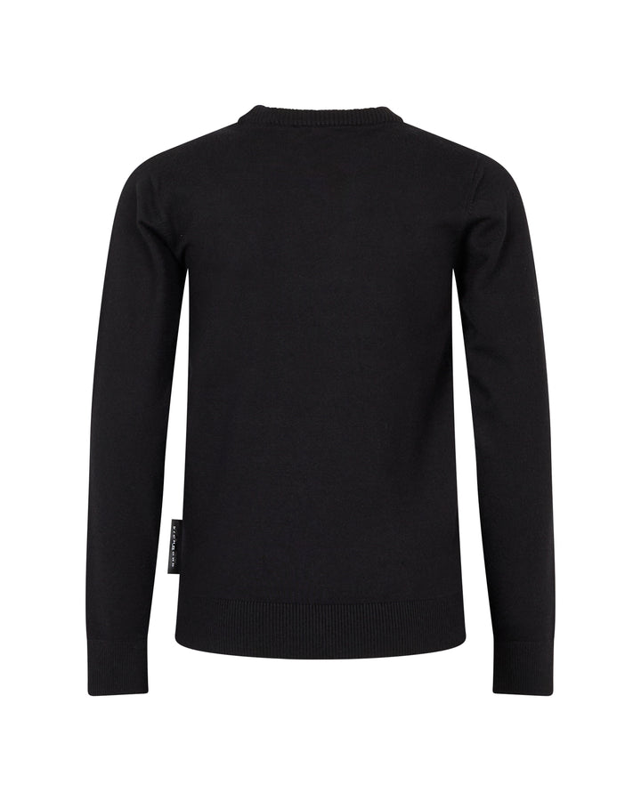 top l/s star logo sweater - black