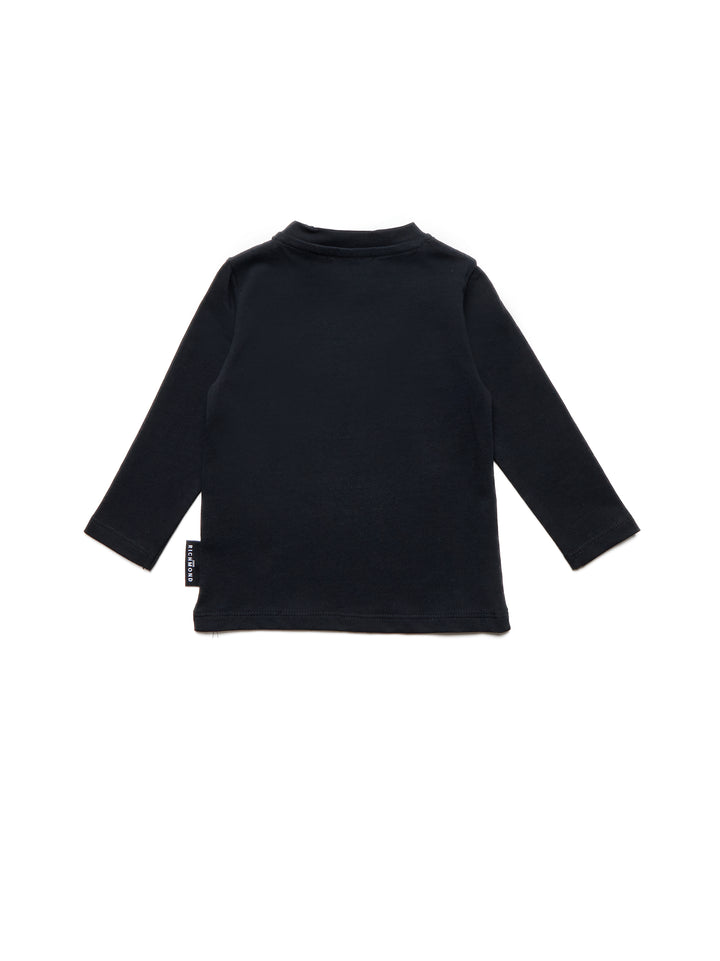 tee l/s felt logo - black