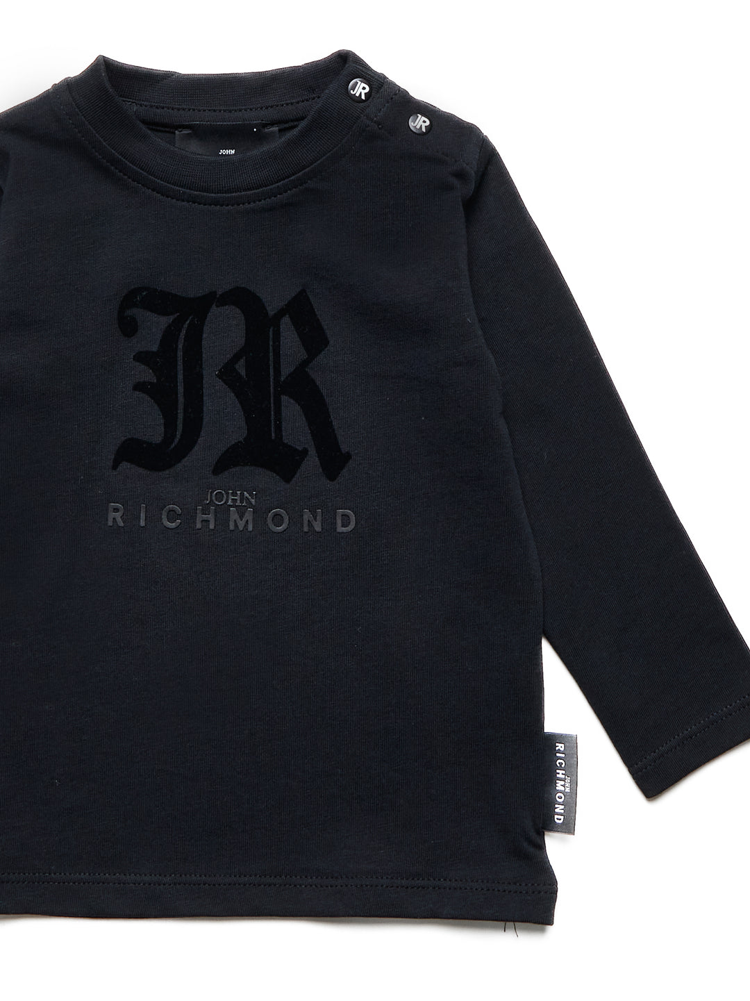 tee l/s felt logo - black