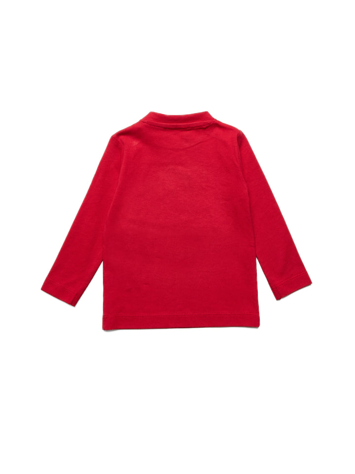 tee l/s plaid logo - cherry barbados