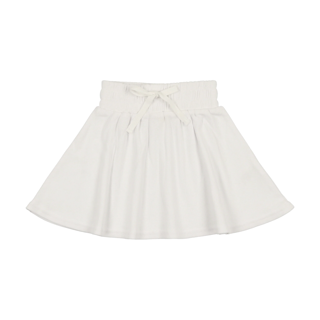 skirt ribbed - pure white