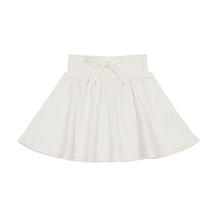 skirt ribbed - pure white