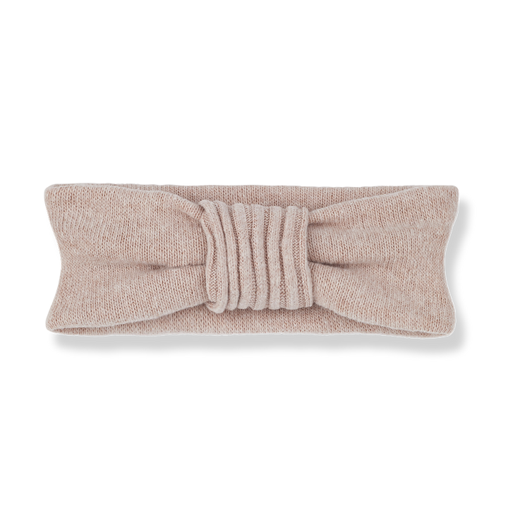 headband knot bow fleece - nude