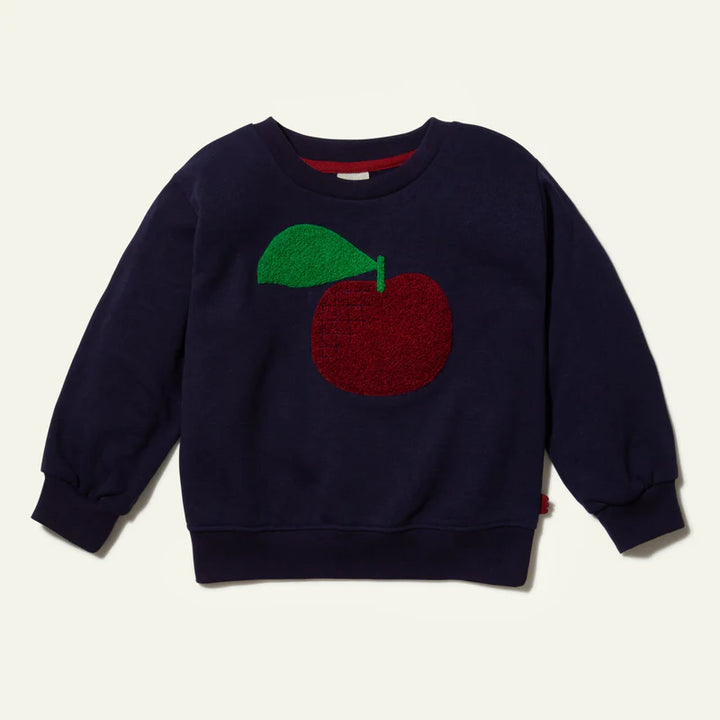 top l/s felt apple sweat - navy-410