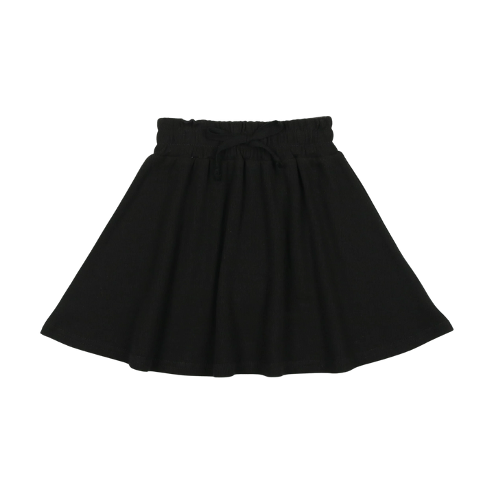 skirt ribbed - black