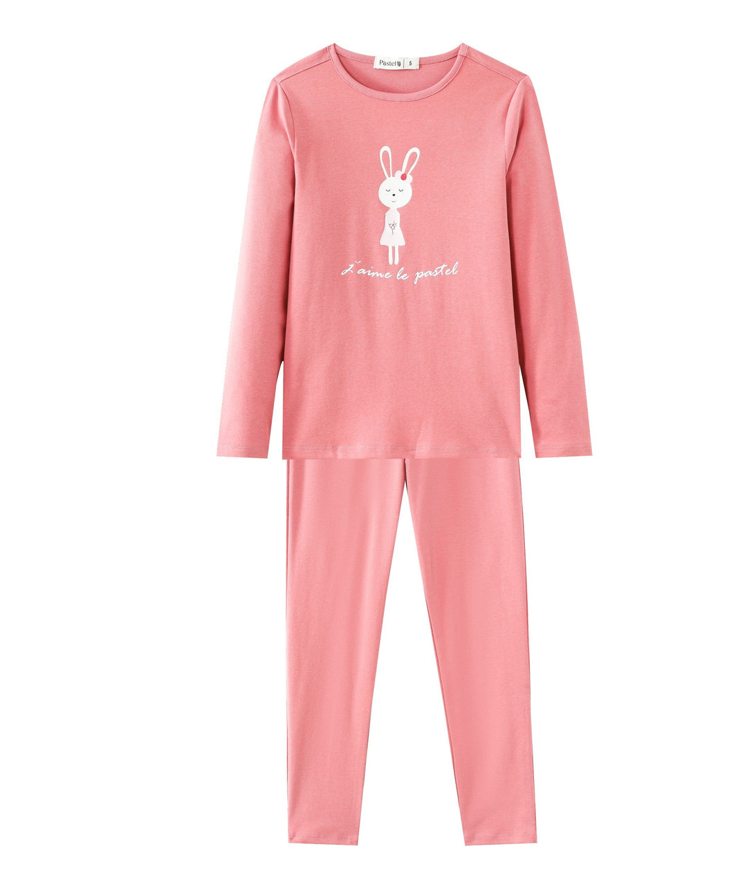 little bunny pajama set - pink