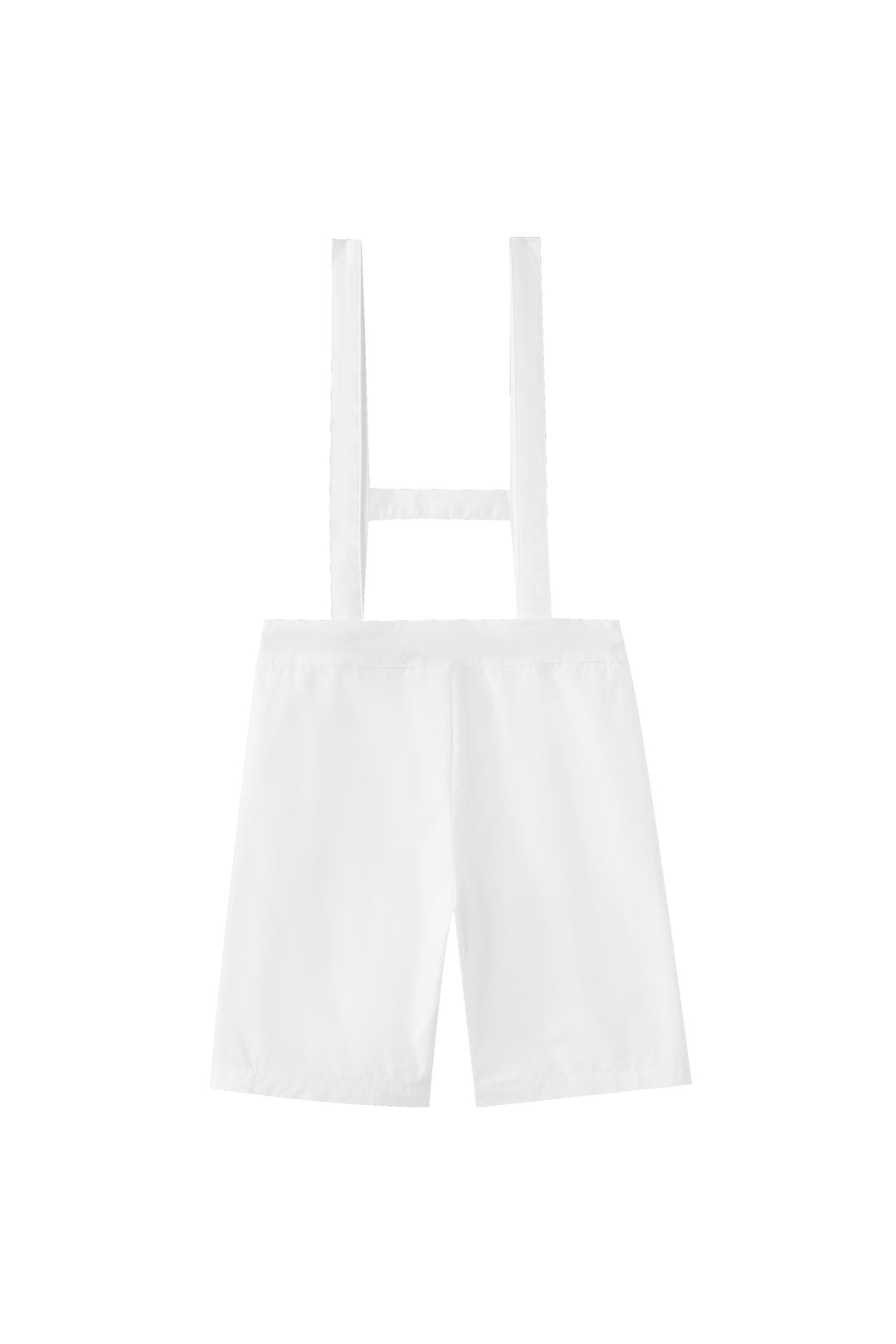 short suspender pant - white