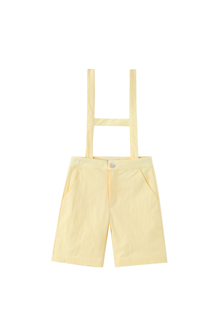 short suspender pant - yellow