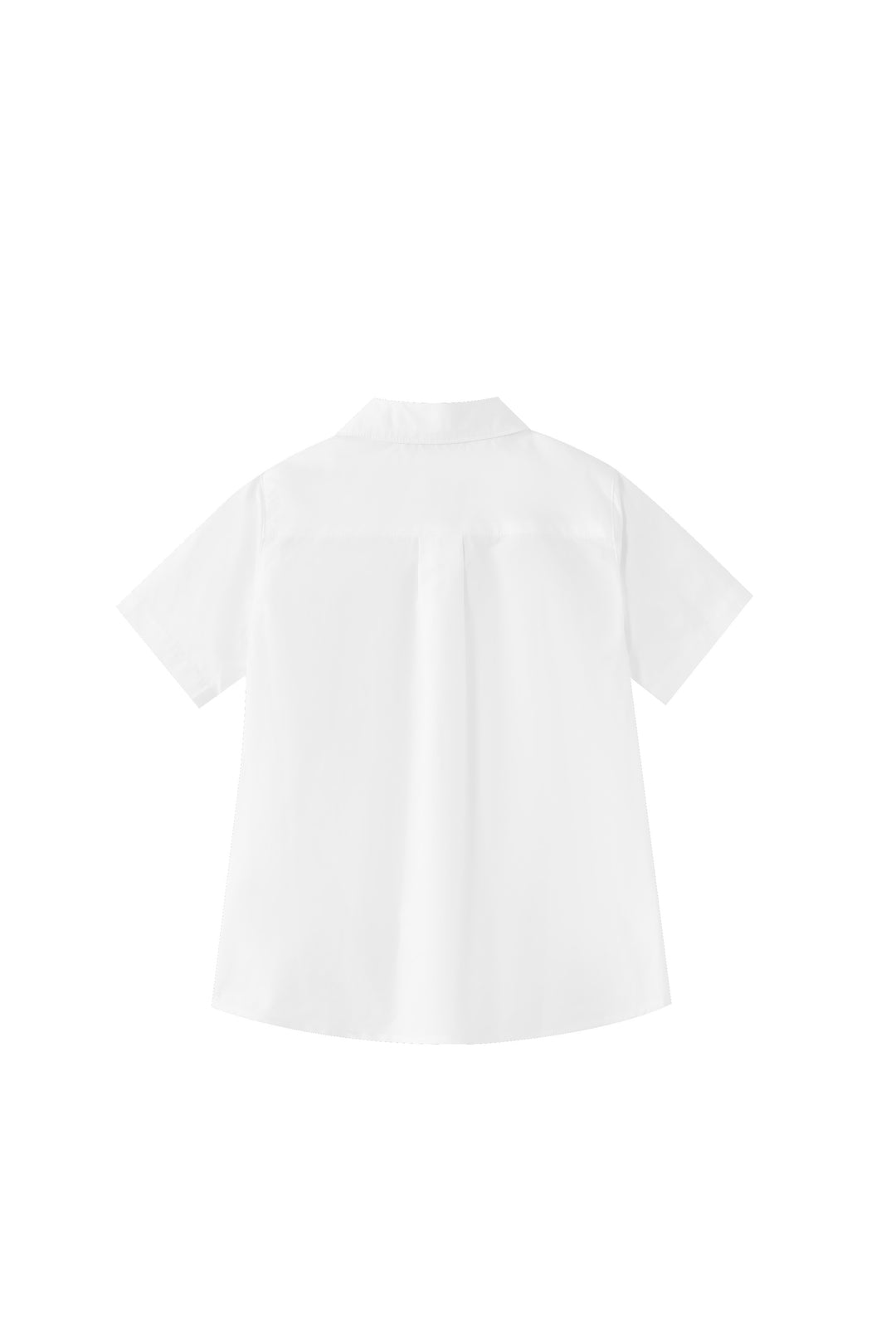 topstitched collared shirt - white
