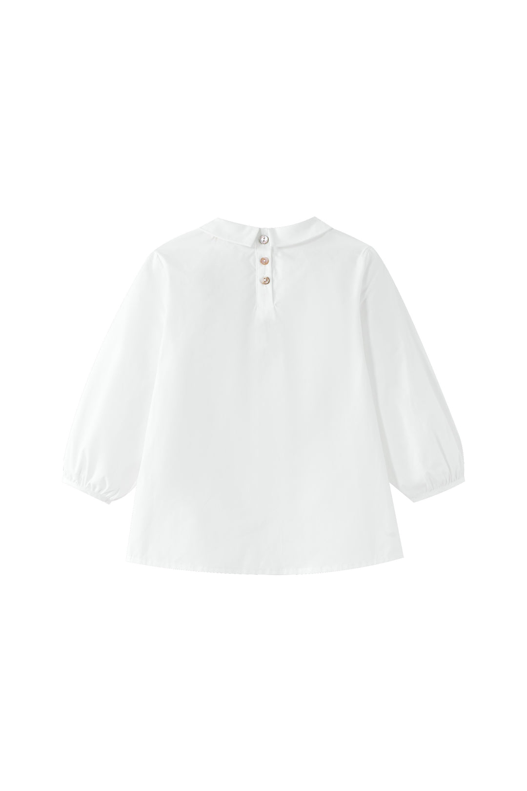pintuck blouse with collar - white/yellow
