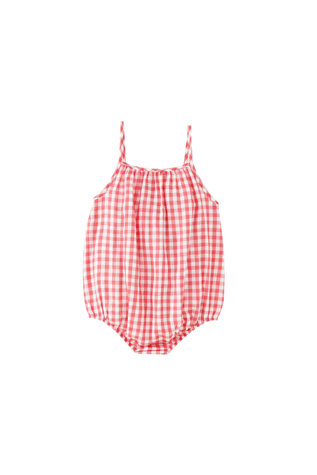 one piece gingham romper - sherbet multi