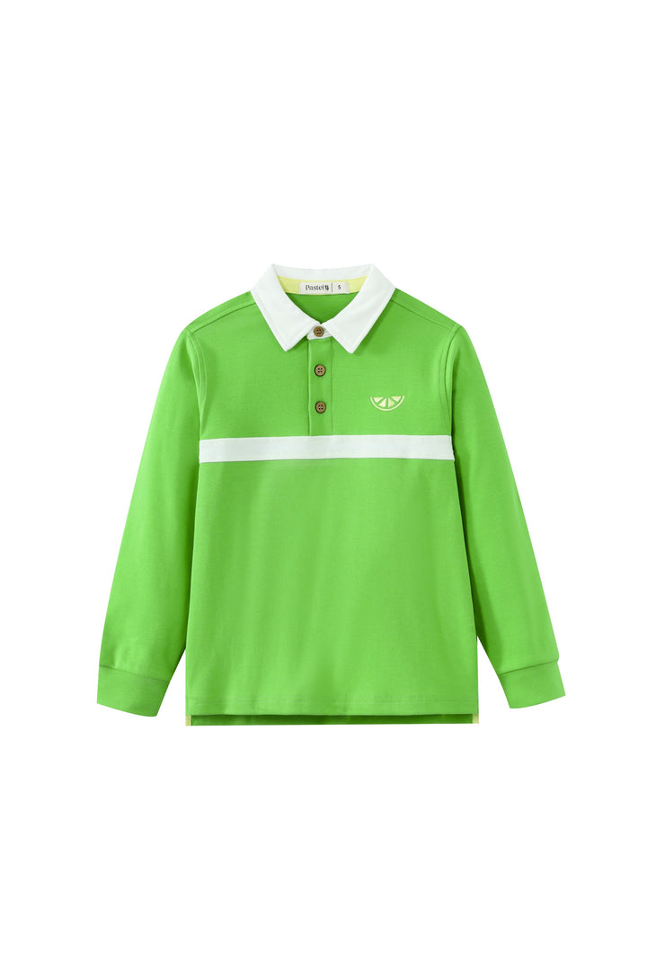center stripe polo - green