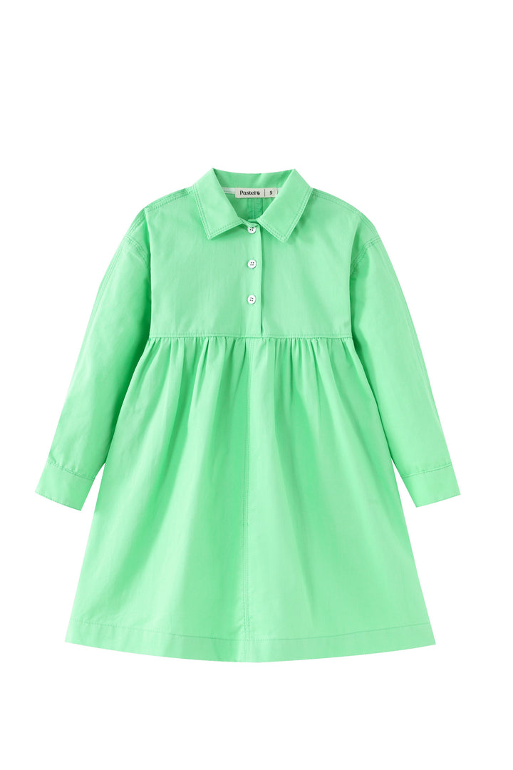 waisted shirtdress - green