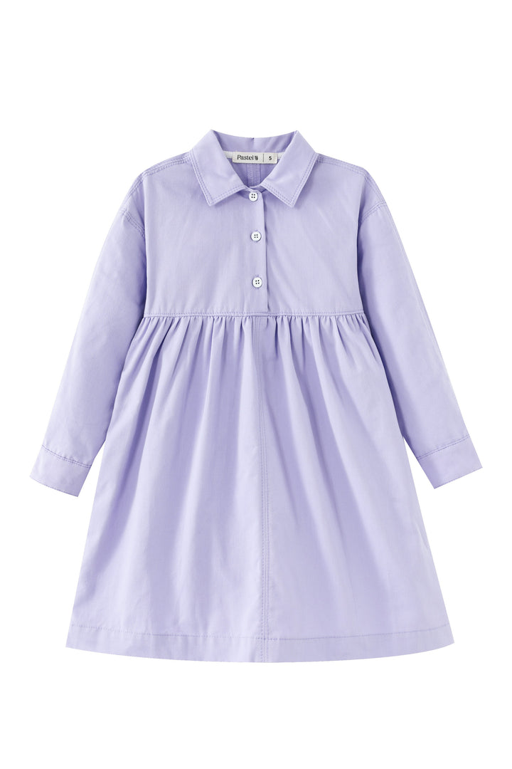 waisted shirtdress - lavender