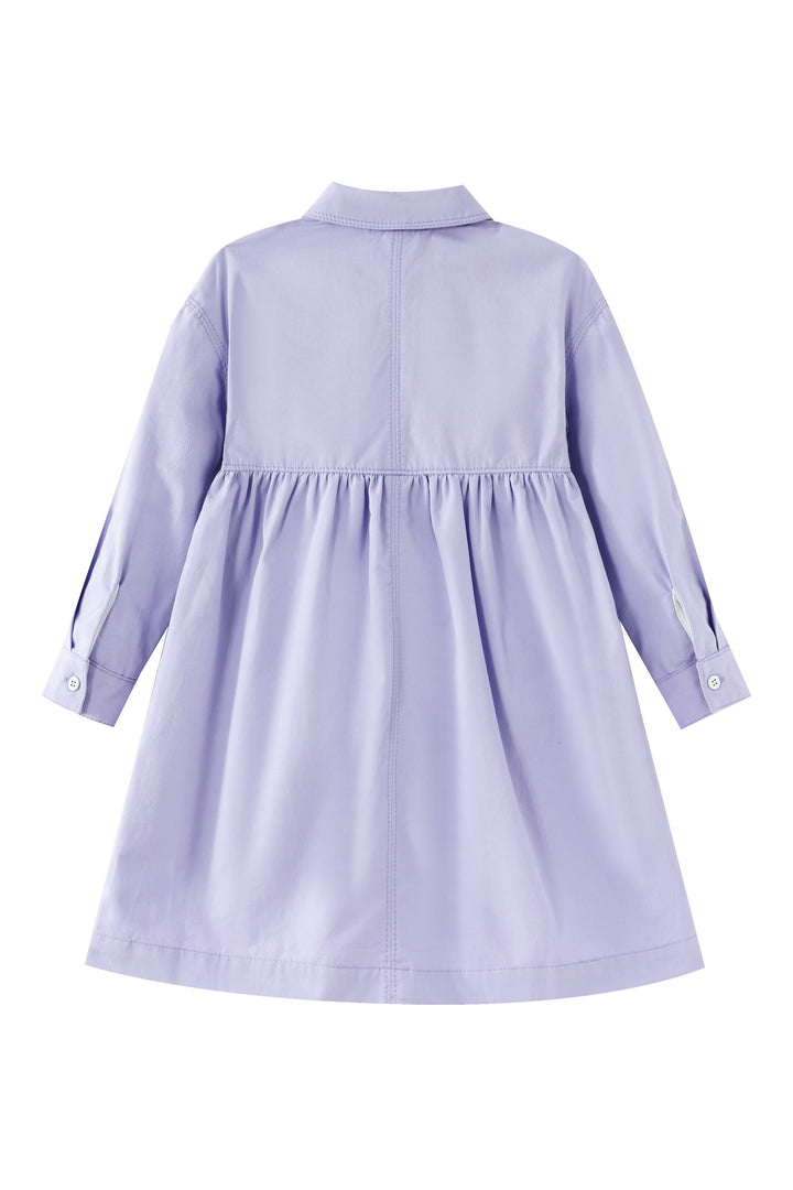 waisted shirtdress - lavender