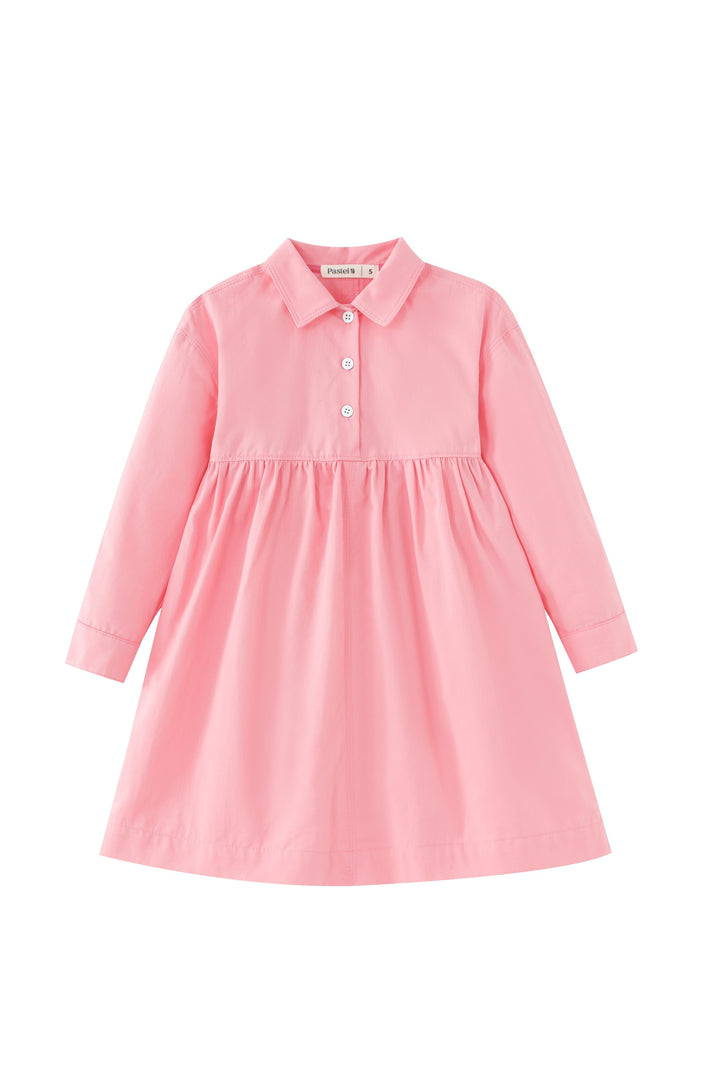 waisted shirtdress - pink
