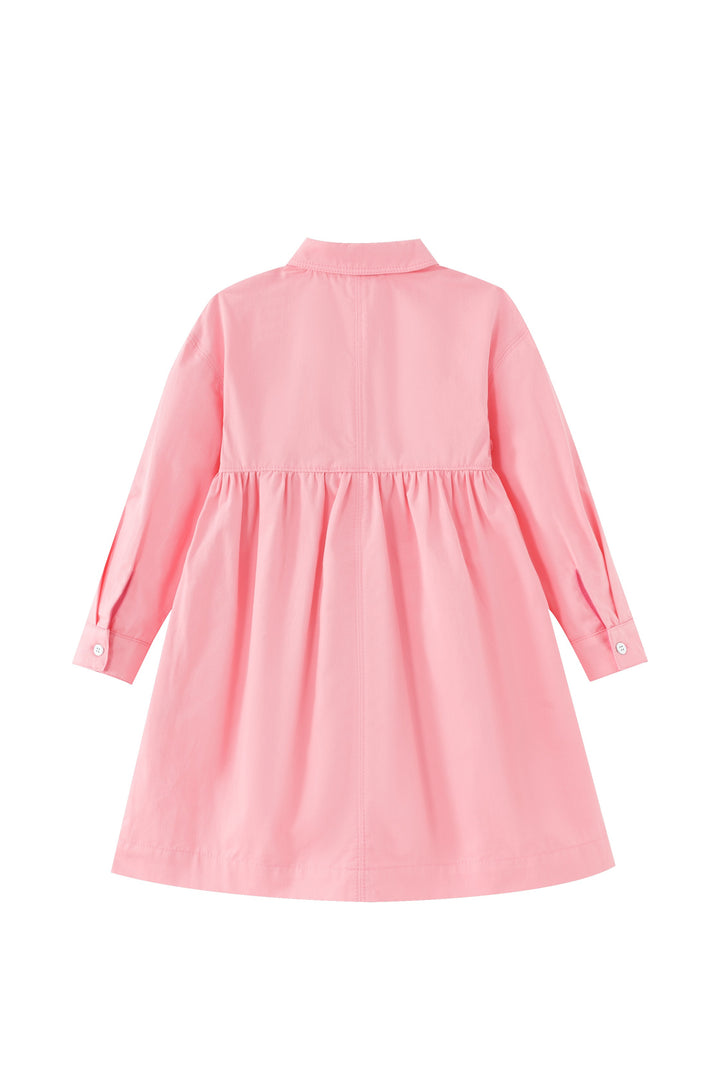 waisted shirtdress - pink