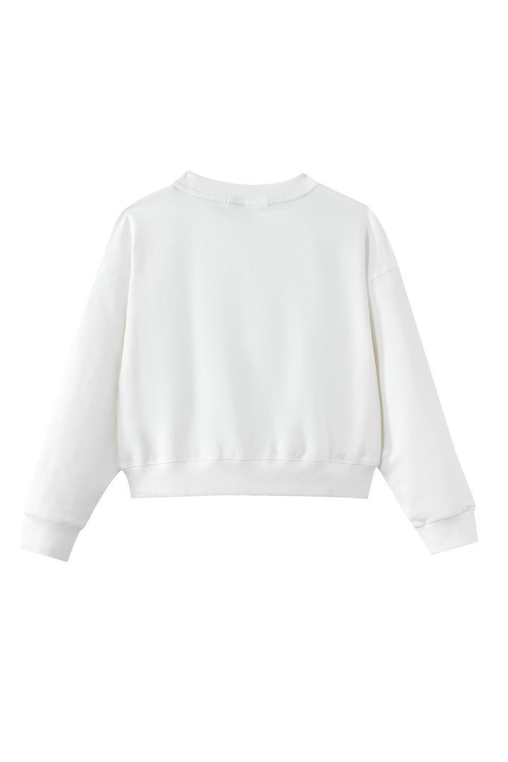 large cherry icon sweatshirt - white multi