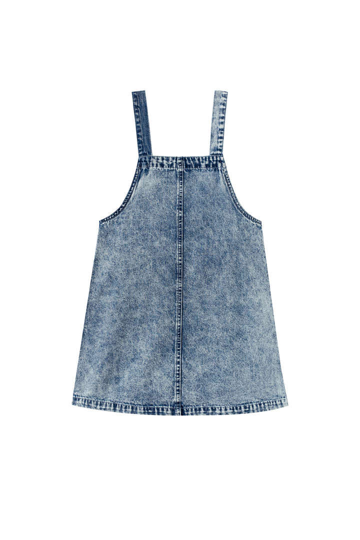washed denim waisted jumper - chambray