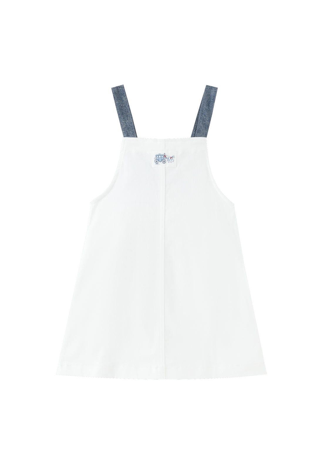 colorblock denim jumper - white/denim