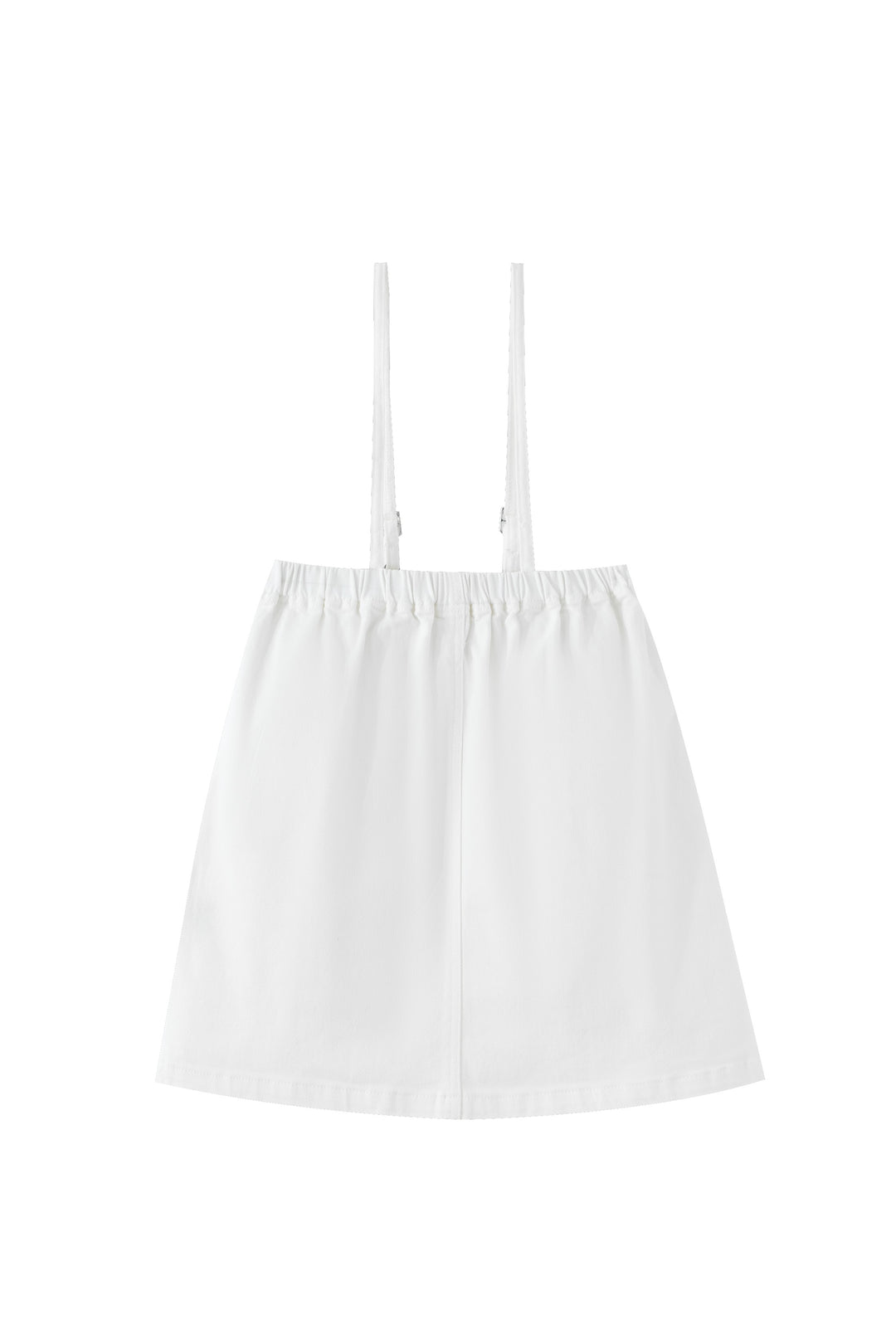 dress thin strapped jumper with pockets - white