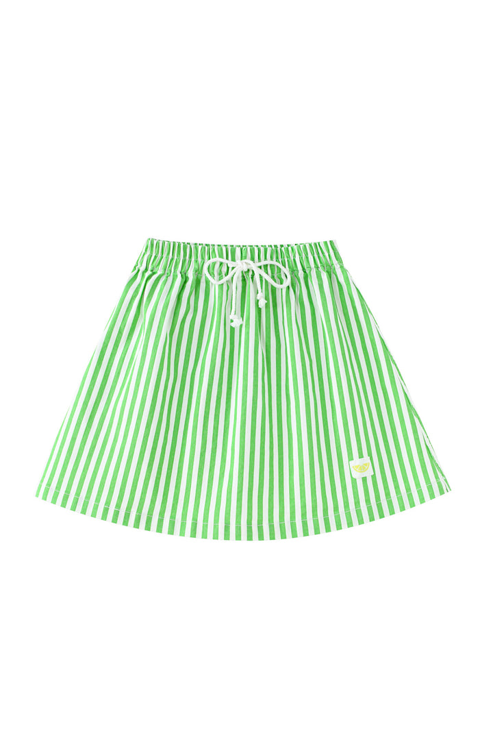 striped circle skirt - green striped