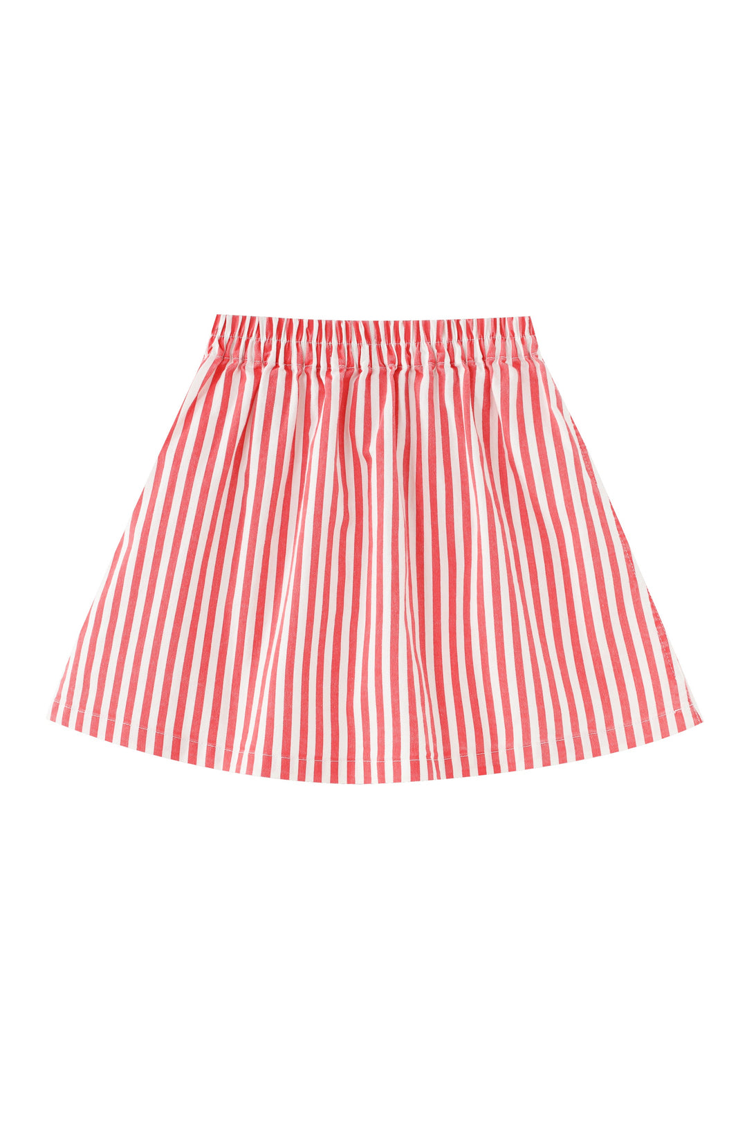 striped circle skirt - red striped