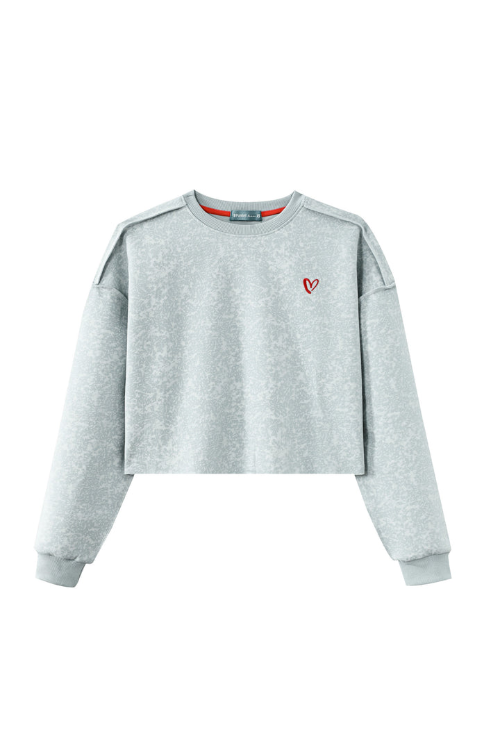 teen heathered sweat - blue heather